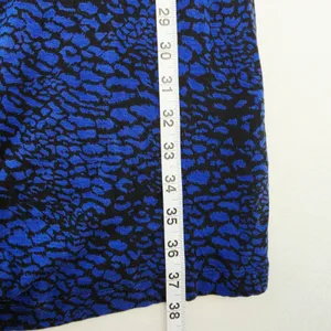 Tart Collections NWT Blue Black Animal Print Cowl Neck Blouson Sheath Dress L thumbnail 12