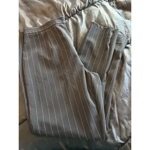 Agnona Black Pinstripe Tapered Trousers Made in Italy High Rise Dress Pants 48 thumbnail 8