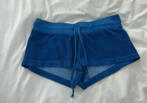 Hard Tail Low Rise Terry Shorts Blue thumbnail 2