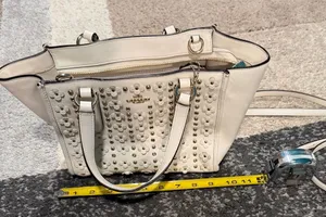 Coach Studded Cream Handbag thumbnail 1