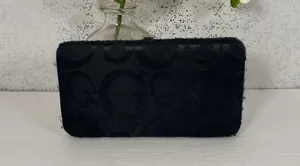 Guess Black Logo Cloth Flat Style Wallet thumbnail 4