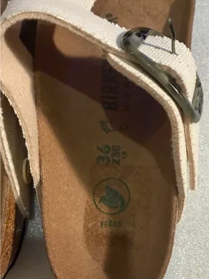 Birkenstock White Canvas Buckle Slide Sandal NWT thumbnail 3