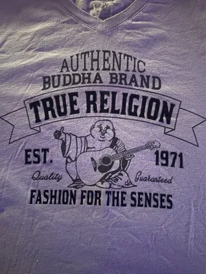 Men’s small grey true religion T-shirt thumbnail 1
