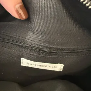 Anthropologie Black Woven Leather Crossbody Bag with strap thumbnail 2