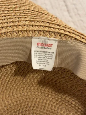 Midwest Gloves & Gear Women's Straw Sun Hat with Chin Strap thumbnail 4