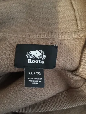 Roots Womens XL Camel Tan Pull Over Hoodie Lenzing Ecovero Viscose Blend thumbnail 4