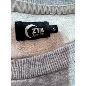 Zyia S Gray‎ Sweatshirt Women's Mountain Patch Crewneck Pullover Gray thumbnail 3