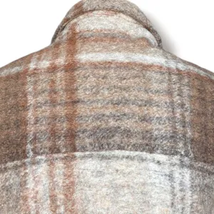 Aritzia Wilfred Free The Ganna Shirt Jacket Plaid Brown Tan Oversized Shacket thumbnail 7