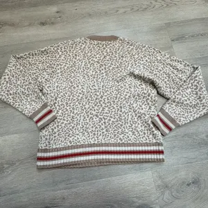 Splendid Size Small Beige Leopard‎ Print Cashmere Blend Pullover Sweater thumbnail 2