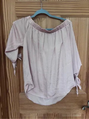 Apt. 9 Blush Off-Shoulder Blouse with bow sleeves thumbnail 2