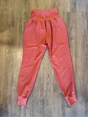 Old Navy Coral-Red Jogger Leggings Pants thumbnail 5