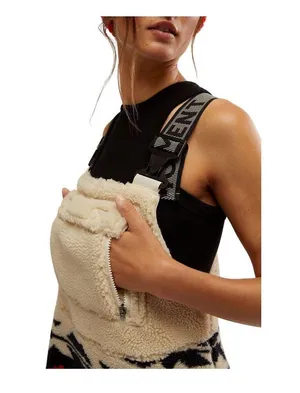 Free People Hit The Slopes Fleece Overalls thumbnail 4