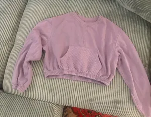 Flirtitude Active Purple Cropped Crewneck thumbnail 1