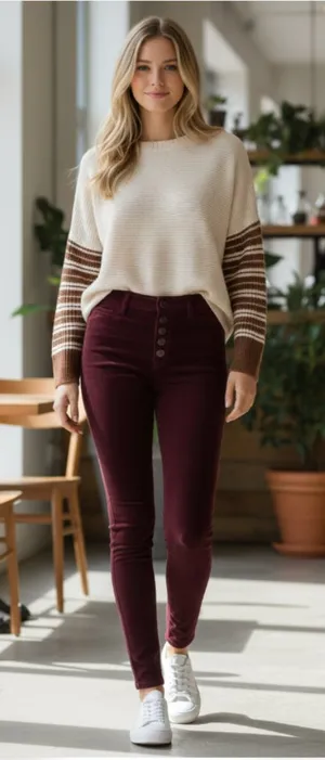 NWOT American Eagle High Rise Jegging Corduroy Skinny Pants Button Fly thumbnail 1
