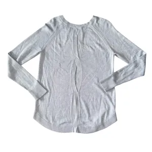 Lululemon Open Mind Open Heart Split Back Sweater Light‎ Blue Size 6 thumbnail 5