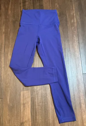 Lululemon Wunder Train High-Rise Tight 25 Larkspur Blue Workout Leggings Size 4 thumbnail 1