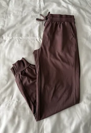 Mauve Colored Tie Waist Joggers thumbnail 1