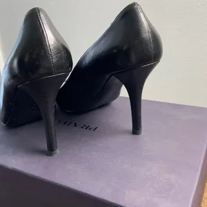 Prada Capretto Pretty Nero Authentic‎ Black Peep Toe Pumps size 37.5 thumbnail 7