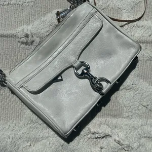 Rebecca minkoff white mini mac convertible cross body shoulder bag with silver thumbnail 9