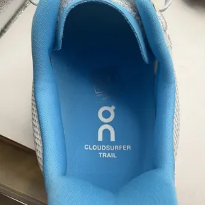 On Running Cloudsurfer Trail‎ Blue Beige Women 9 Road Running Shoes 3WE10103042 thumbnail 8