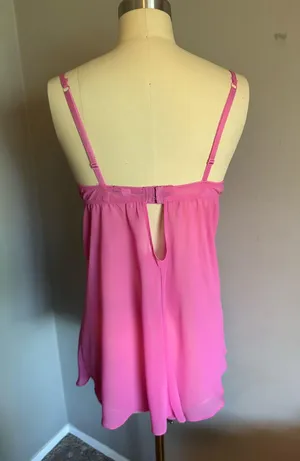 Pink Ruffle Babydoll Slip Dress thumbnail 2