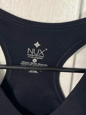 NUX Active 3 Piece Black Seamless Workout Set Tank Sports Bra 2 Leggings Size S thumbnail 10