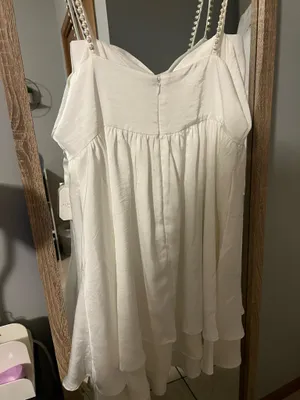 NWT Altar'd State Stassie White Short Pearl Bow Dress Graduation Dress thumbnail 4