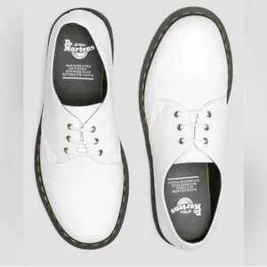Dr. Martens 27214 Vegan Oxford Shoes Men's Size 6 Women's Size 7 White Leather thumbnail 9