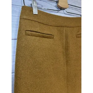 LOFT Wool Blend A-Line Mini Skirt Brown Sz 2 thumbnail 4