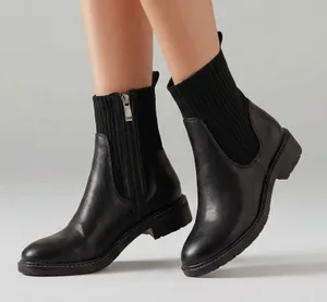 Kenneth Cole‎ Reaction Black Lambert Knit Sock Chelsea Boots Size 5.5 NWOB thumbnail 1
