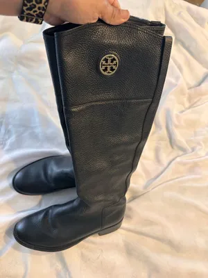 Tory Burch Pebbled Leather Riding Boots  thumbnail 5