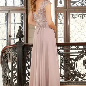 MoB Mother of the Groom Slate Blue Evening Dress MGNY thumbnail 11