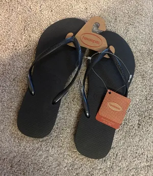 Havaianas Black Women's Flip Flop Sandals size 9/10 new thumbnail 1