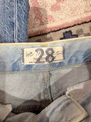 Free People Jeans wide leg light was distressed size 28 thumbnail 3