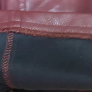 VICI burgundy faux leather cropped pants thumbnail 5