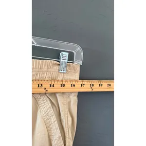 Aerie Tan Khaki Wide Leg Cargo Pants‎ High Rise Elastic Waist Womens Size Large thumbnail 8