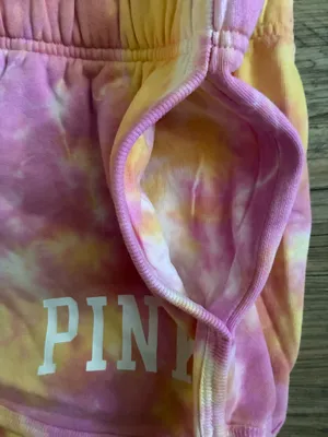 PINK Victoria’s Secret Varsity Tye Dye Shorts NWT thumbnail 5
