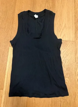 Free People Black Scoop Neck Tank thumbnail 1
