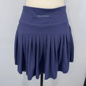 Gold Hinge Athletic Pleated Skort Blue Purple Tennis Golf Pickleball Skirt S thumbnail 3