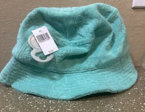 Disney Parks Mickey Mouse & Friends Terry‎ Cloth Towel Bucket Hat Teal NEW thumbnail 1