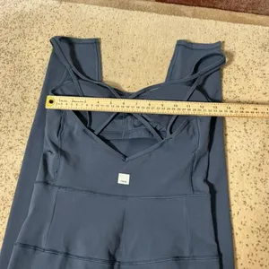 Vuori Mindset‎ Jumpsuit Blue Strappy Back Yoga Bodysuit VW485 Womens S thumbnail 6