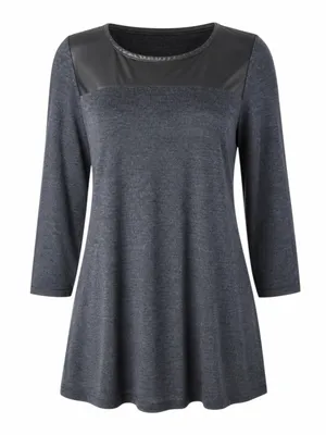 Ann Taylor Wool Blend Tunic Sweater Charcoal Gray Metallic Size S thumbnail 1