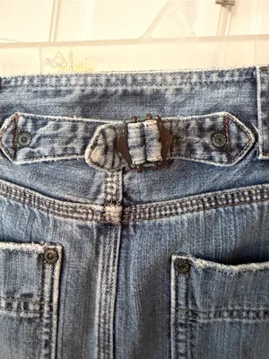 Vintage Abercrombie & Fitch Light Wash Distressed Denim Mini Skirt Size 6 thumbnail 9
