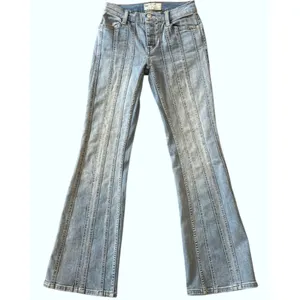 Free People So Many Seams Flare Jeans Retro 70's Size 24 Medium Wash Denim thumbnail 4
