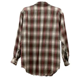 Vintage LAUREN Ralph Lauren Rayon/Wool Blend Plaid Button Down Shirt Size M thumbnail 2