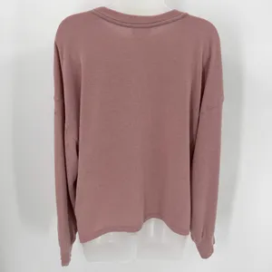 Olive + Oak Top Womens M Dusty Rose Mauve Knit Long Sleeve Crewneck Relaxed READ thumbnail 2