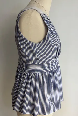 Banana Republic Stripes Peplum Blouse NWT thumbnail 5