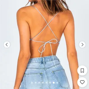Princess Polly Women's Blue Crop Top Size 2 thumbnail 3