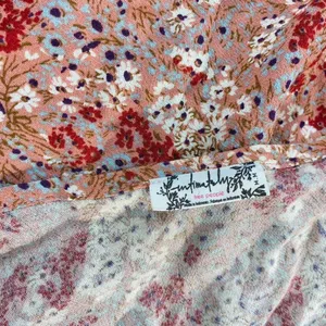 Free People Intimately Orange Red Ditzy Floral Mini Wrap Dress thumbnail 9