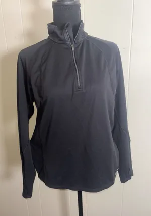L.L. Bean m Reg 1/4 Zip Lightweight Activewear Top Thumbholes‎ Item 288015 thumbnail 1